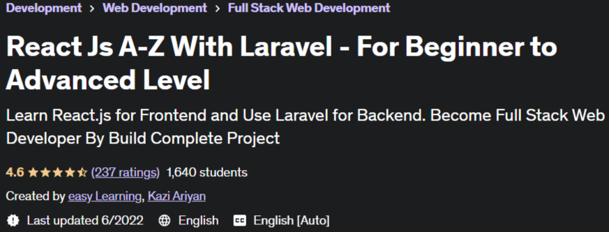 Pictures · Udemy — React Js A-Z With Laravel – For Beginner to Advanced Level 2021-12
