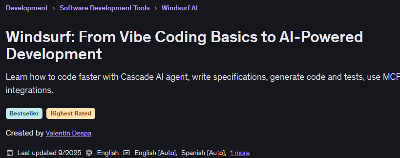 Bilder · Windsurf: Von Vibe Coding Basics zu AI- verstärkte Entwicklung 2025-9