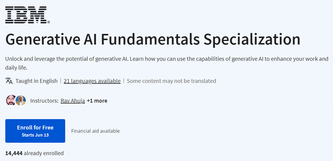 Pictures · Coursera — Generative AI Fundamentals Specialization 2024-1