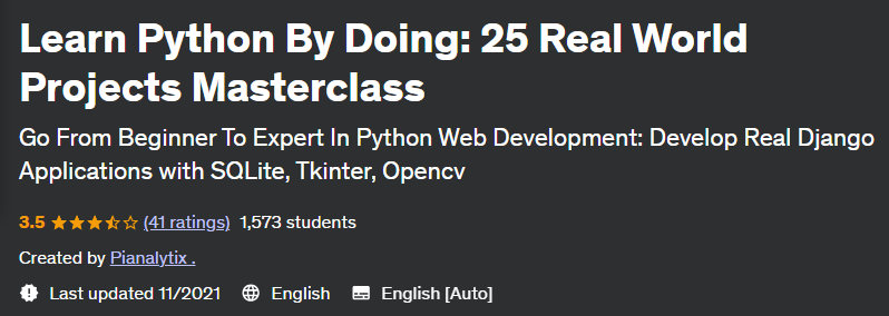 Pictures · Learn Python By Doing: 25 Real World Projects Masterclass 2021-11