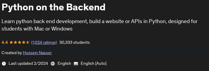 Pictures · Python on the Backend 2024-2