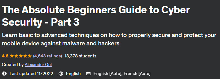 Pictures · Udemy — The Absolute Beginners Guide to Cyber Security – Part 3 2022-11-