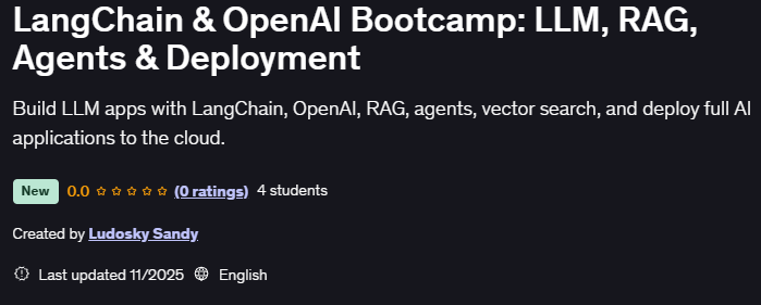 이미지 · 링크 & OpenAI Bootcamp : LLM, RAG, 에이전트 및 배치 2025-11