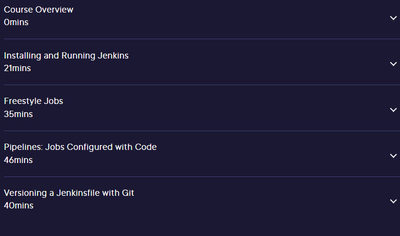 Course topics · Getting Started with Jenkins 2023-8