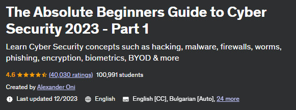 Pictures · Udemy — The Absolute Beginners Guide to Cyber Security 2023 – Part 1 2023-6