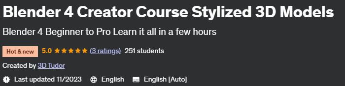 Pictures · Udemy — Blender 4 Creator Course Stylized 3D Models 2023-11