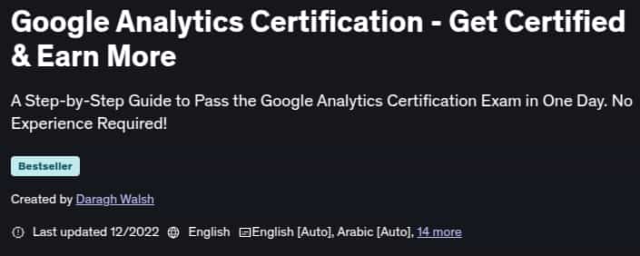 Pictures · Udemy — Google Analytics Certification – Get Certified & Earn More 2022-12
