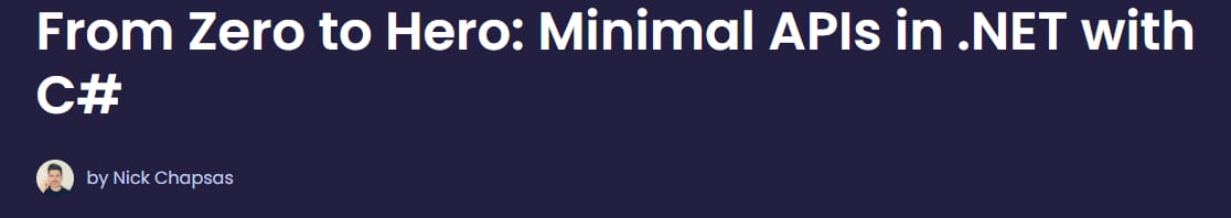 Pictures · Dometrain — From Zero to Hero: Minimal APIs in .NET with C# 2024-5