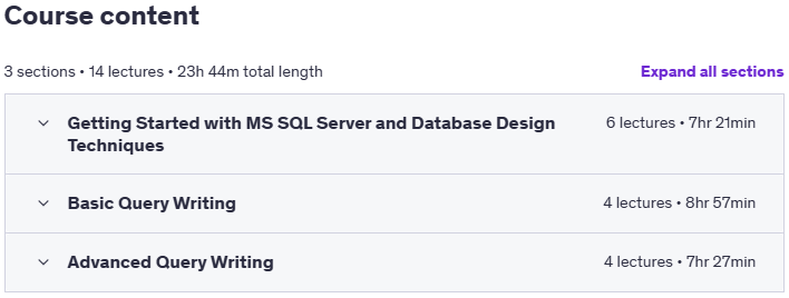 موضوعات الدورة · ماجستير MS SQL تقنيات تصميم الخادم و قاعدة البيانات 2024-6
