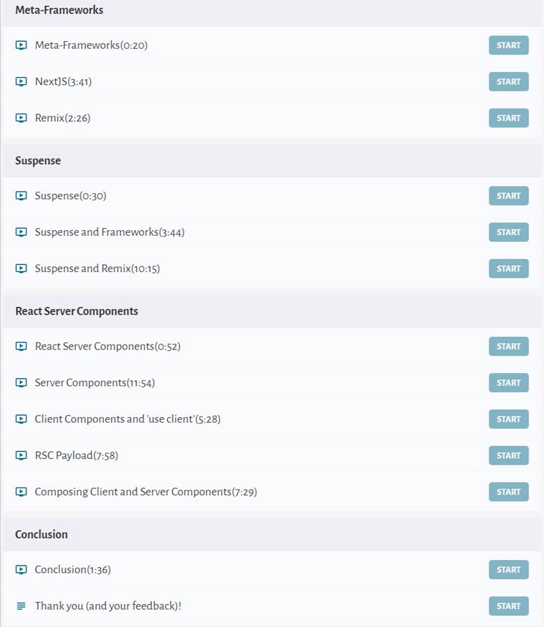 Course topics · Don’t Imitate Understand – Understanding React 2025-4