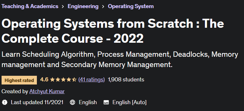 Pictures · Udemy — Operating Systems from Scratch : The Complete Course 2021-11