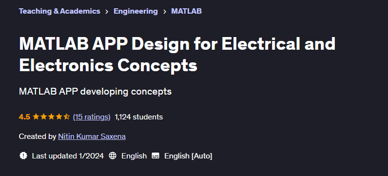 Pictures · Udemy — MATLAB APP Design for Electrical and Electronics Concepts 2024-1