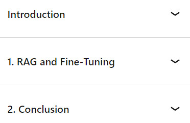 Course topics · LinkedIn — RAG and Fine-Tuning Explained 2024-6