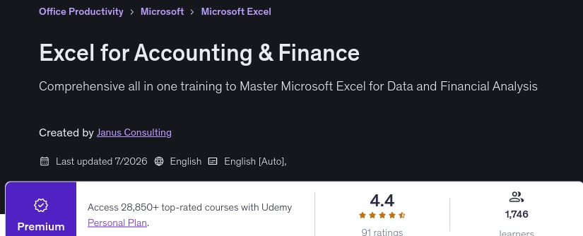 Pictures · Udemy — Excel for Accounting & Finance 2026-7