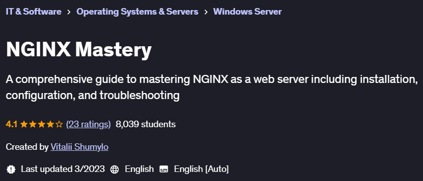 Pictures · Udemy — NGINX Mastery 2023-3