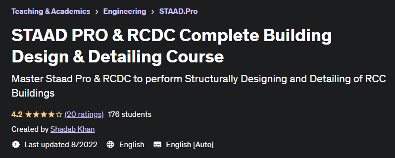 Bilder · STAAD PRO & RCDC Complete Building Design & Detailkurs 2022-8