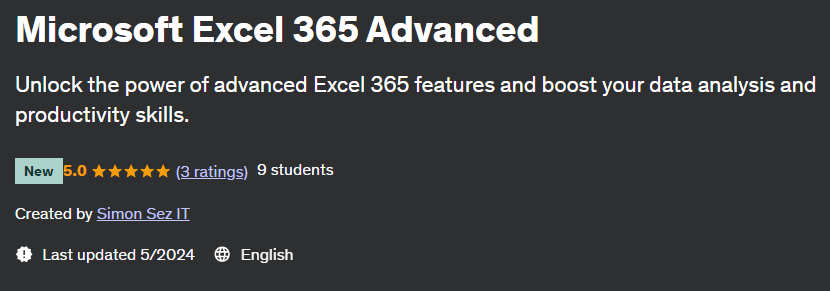 Pictures · Udemy — Microsoft Excel 365 Advanced 2024-5