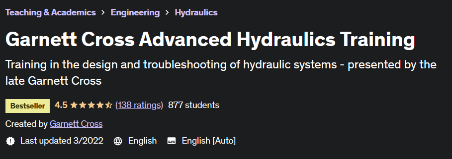 Pictures · Udemy — Garnett Cross Advanced Hydraulics Training 2022-3