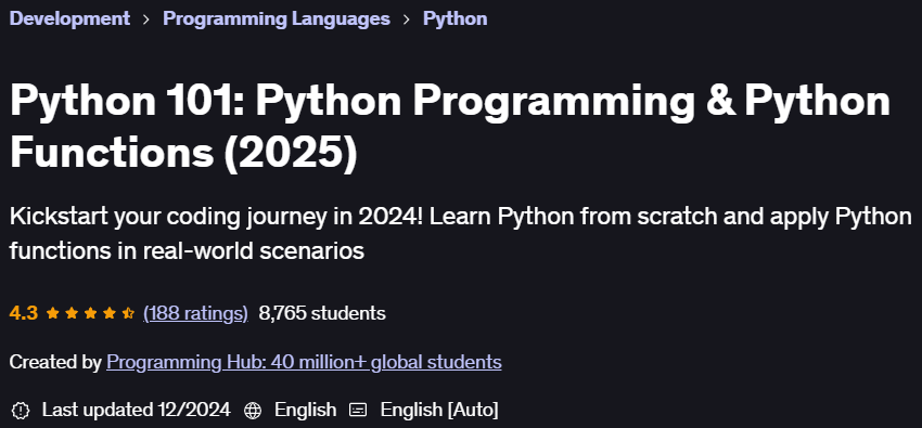 Pictures · Python 101: Python Programming & Python Functions (2025) 2023-9