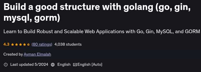 Pictures · Udemy — Build a good structure with golang (go, gin, mysql, gorm) 2024-5