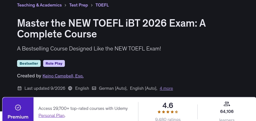Images · Maîtrise du nouveau TOEFL iBT 2026 Examen : un cours complet 2026-9