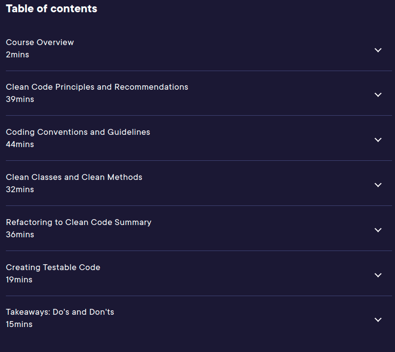 Course topics · Pluralsight — C# 10 Best Practices 2022-11