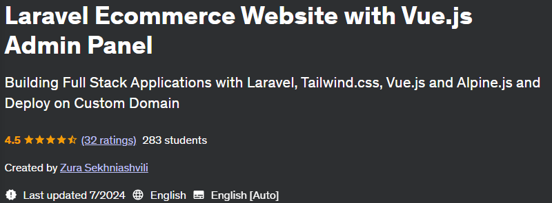 Pictures · Udemy — Laravel Ecommerce Website with Vue.js Admin Panel 2024-4