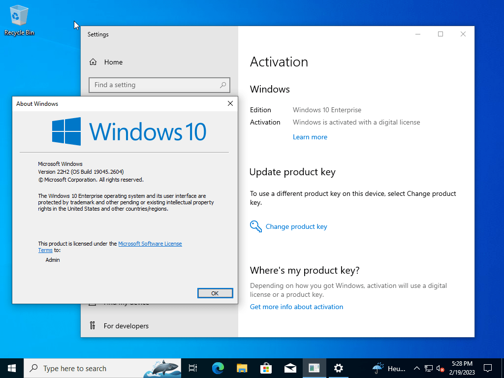 Pictures · Windows 10 Pro/Enterprise 22H2 19045.7417 Preactivated June 2026