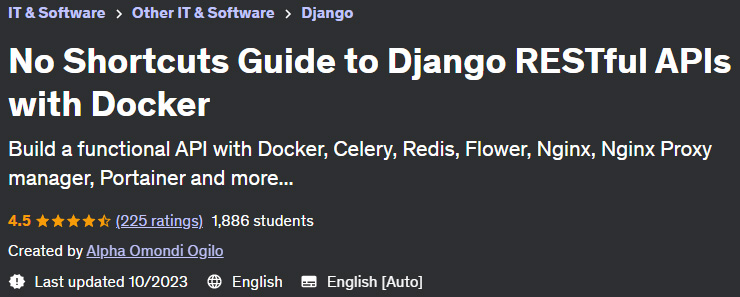 이미지 · 짧은 가이드가 없음 Django 나머지 APIs Docker 2023-10