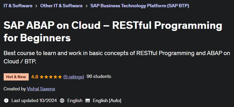 Pictures · Udemy — SAP ABAP on Cloud – RESTful Programming for Beginners 2024-10