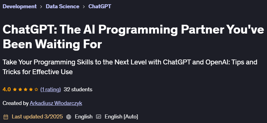 Pictures · Udemy — ChatGPT: The AI Programming Partner You’ve Been Waiting For 2024-1
