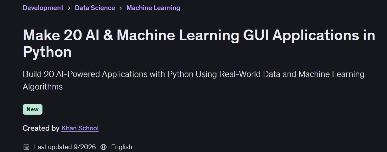 Pictures · Make 20 AI & Machine Learning GUI Applications in Python 2026-9