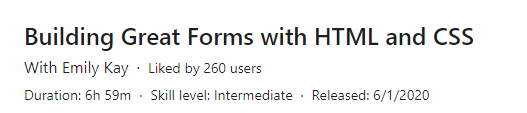 Pictures · Building Great Forms with HTML and CSS 2020-6