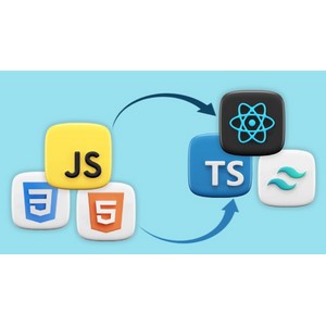 Write 30 projects in JavaScript-CSS then React-TS-Tailwind 2025-2