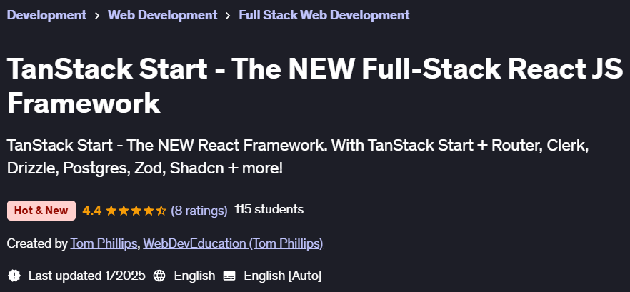Pictures · Udemy — TanStack Start – The NEW Full-Stack React JS Framework 2025-1