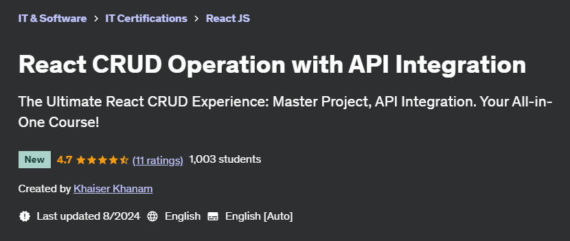 Pictures · Udemy — React CRUD Operation with API Integration 2024-7