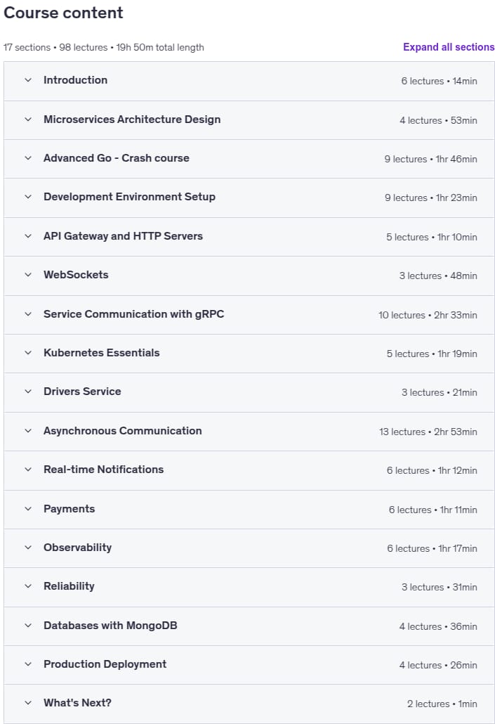 Temas del curso · Microservices completos con Go 2025-9