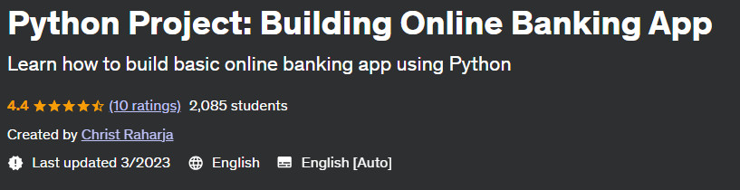 Pictures · Udemy — Python Project: Building Online Banking App 2023-3