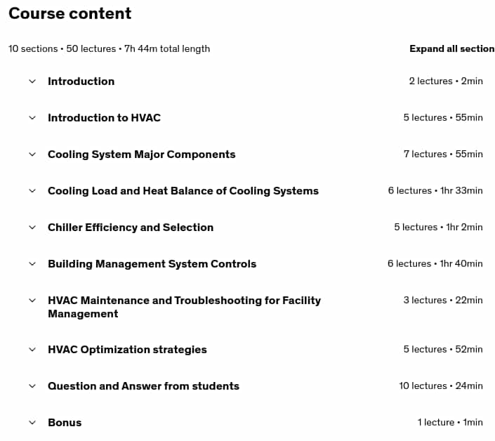 موضوعات الدورة · أساسيات HVAC ومراقبة BMS 2024-12