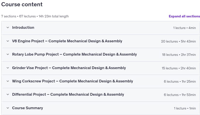 कोर्स के विषय · SolidWorks मशीन डिजाइन और संग्रह विस्तृत कोर्स 2026-4