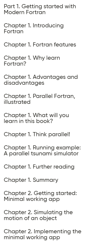 Sujets du cours · Oreilly – Modern Fortran, édition vidéo 2020-10
