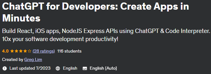 Pictures · ChatGPT for Developers: Create Apps in Minutes 2023-4
