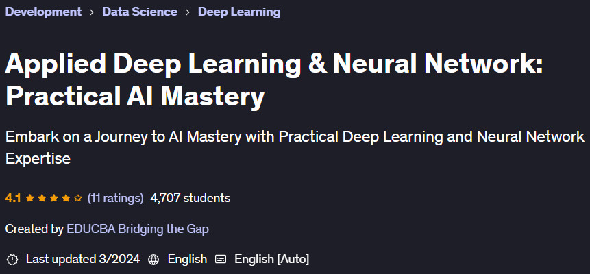 Pictures · Applied Deep Learning & Neural Network: Practical AI Mastery 2024-1