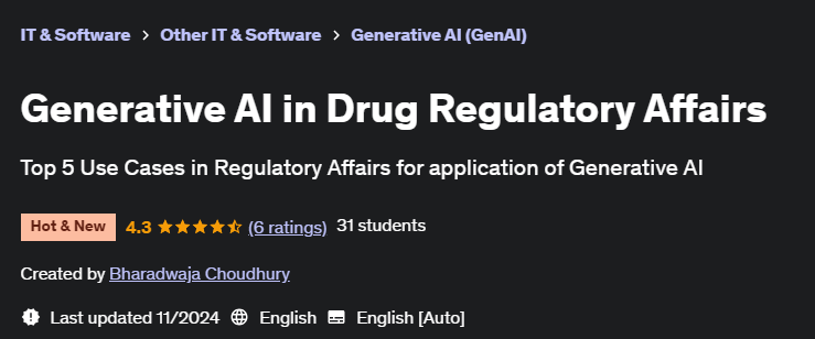 Pictures · Udemy — Generative AI in Drug Regulatory Affairs 2024-8