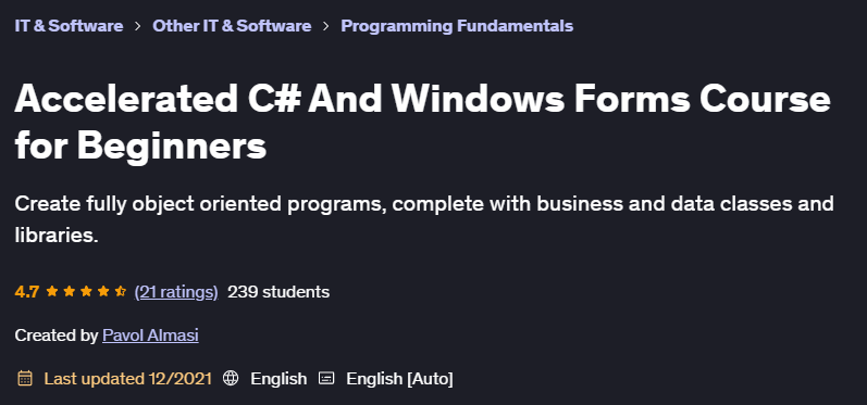 Pictures · Udemy — Accelerated C# And Windows Forms Course for Beginners 2021-12
