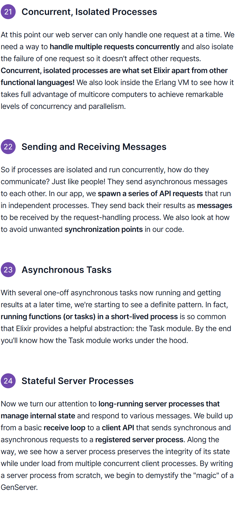 Course topics · The Pragmatic Studio — Elixir & OTP 2022-7