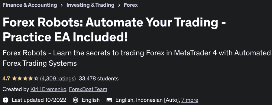 Pictures · Udemy — Forex Robots: Automate Your Trading – Practice EA Included! 2022-9