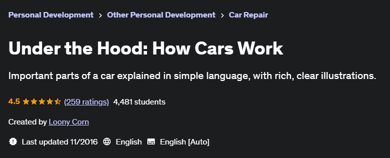 Pictures · Udemy — Under the Hood: How Cars Work 2016-11
