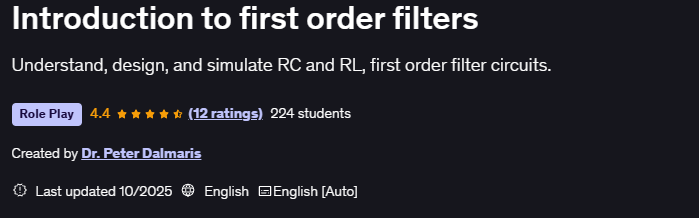 Pictures · Introduction to first order filters 2025-6