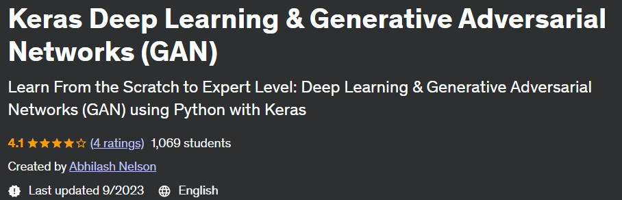 Pictures · Udemy — Keras Deep Learning & Generative Adversarial Networks (GAN) 2023-6